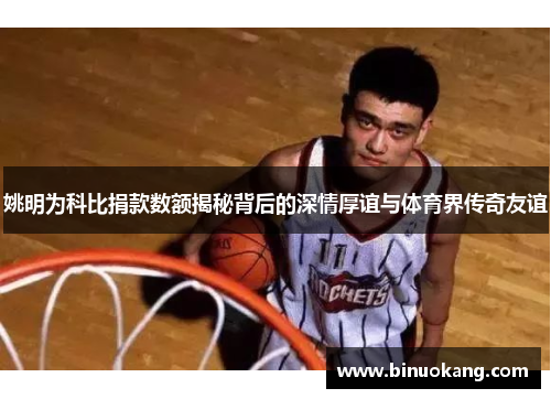 姚明为科比捐款数额揭秘背后的深情厚谊与体育界传奇友谊